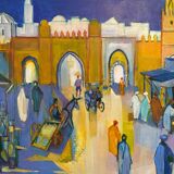 Landscape of Kairouan signed Duret