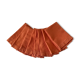 Lot de 8 serviettes de table en lin ajourées couleur terracotta