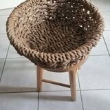 Woven round basket