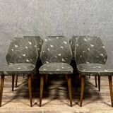 According to Oswald Haerdtl: series of six 60's designer chairs