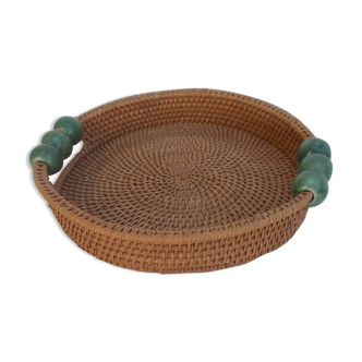 Round wicker top