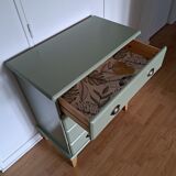 Commode scandinave vert forêt