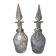 Paire de carafes en cristal – Louis-Philippe – taillées main – bouchons d’o