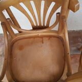 6 wooden bistro chairs