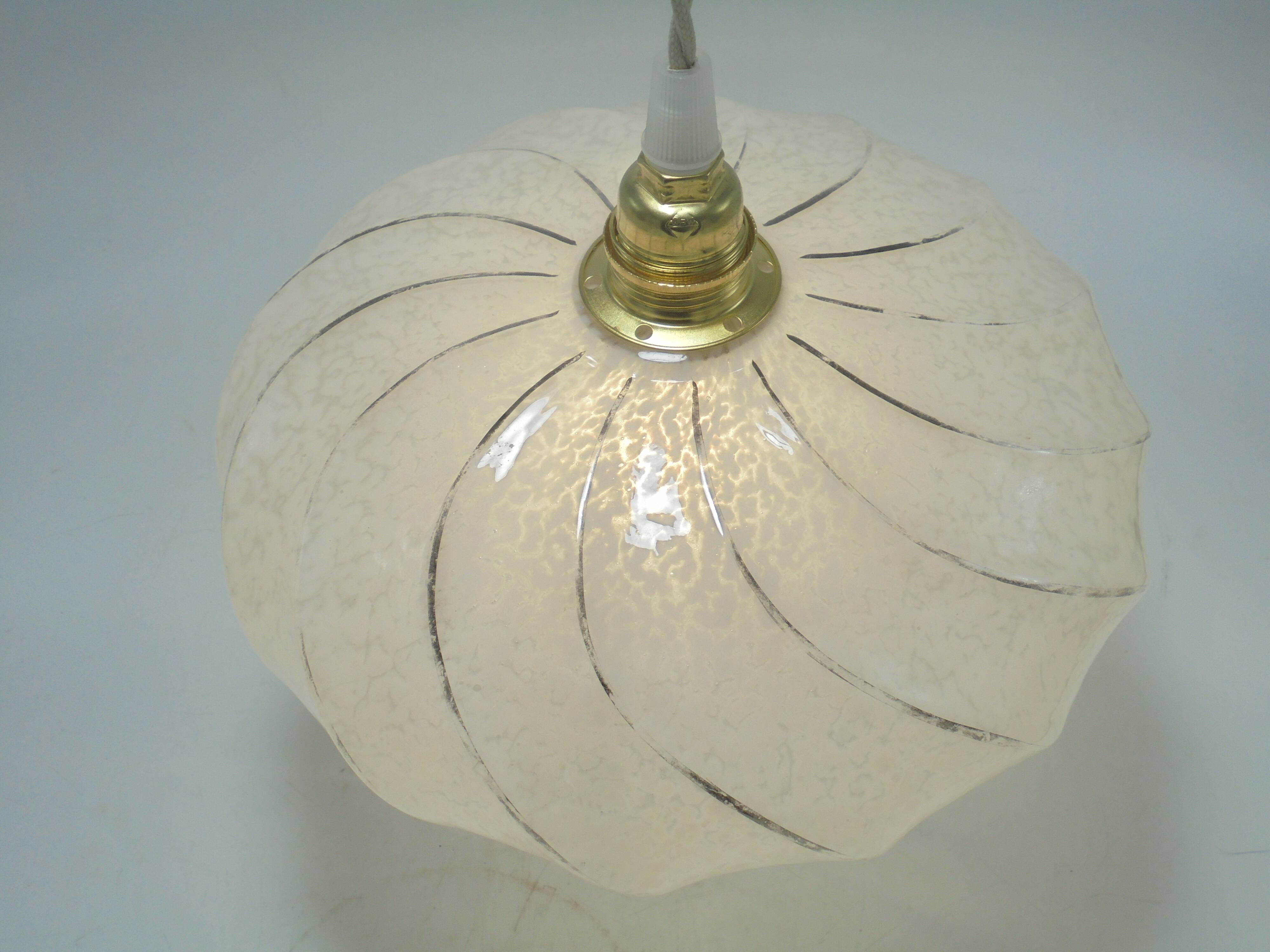 Speckled glass pendant light