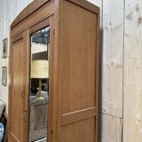 Armoire, penderie en chêne massif époque 1950-1960