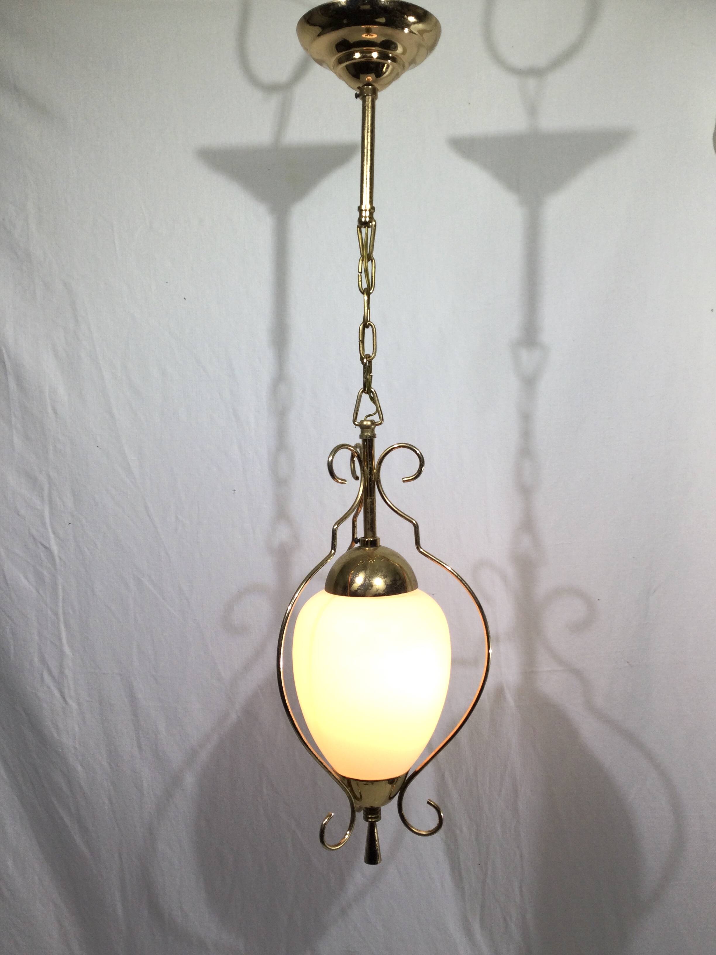1-light lantern in gold metal