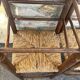 Lot de 4 chaises provençales en bois & paille