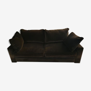 3-seater sofa in velvet G. de Nouailhac