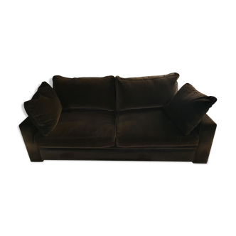 3-seater sofa in velvet G. de Nouailhac