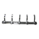 Aluminum vintage wall coat rack with 5 hooks, 1950s
