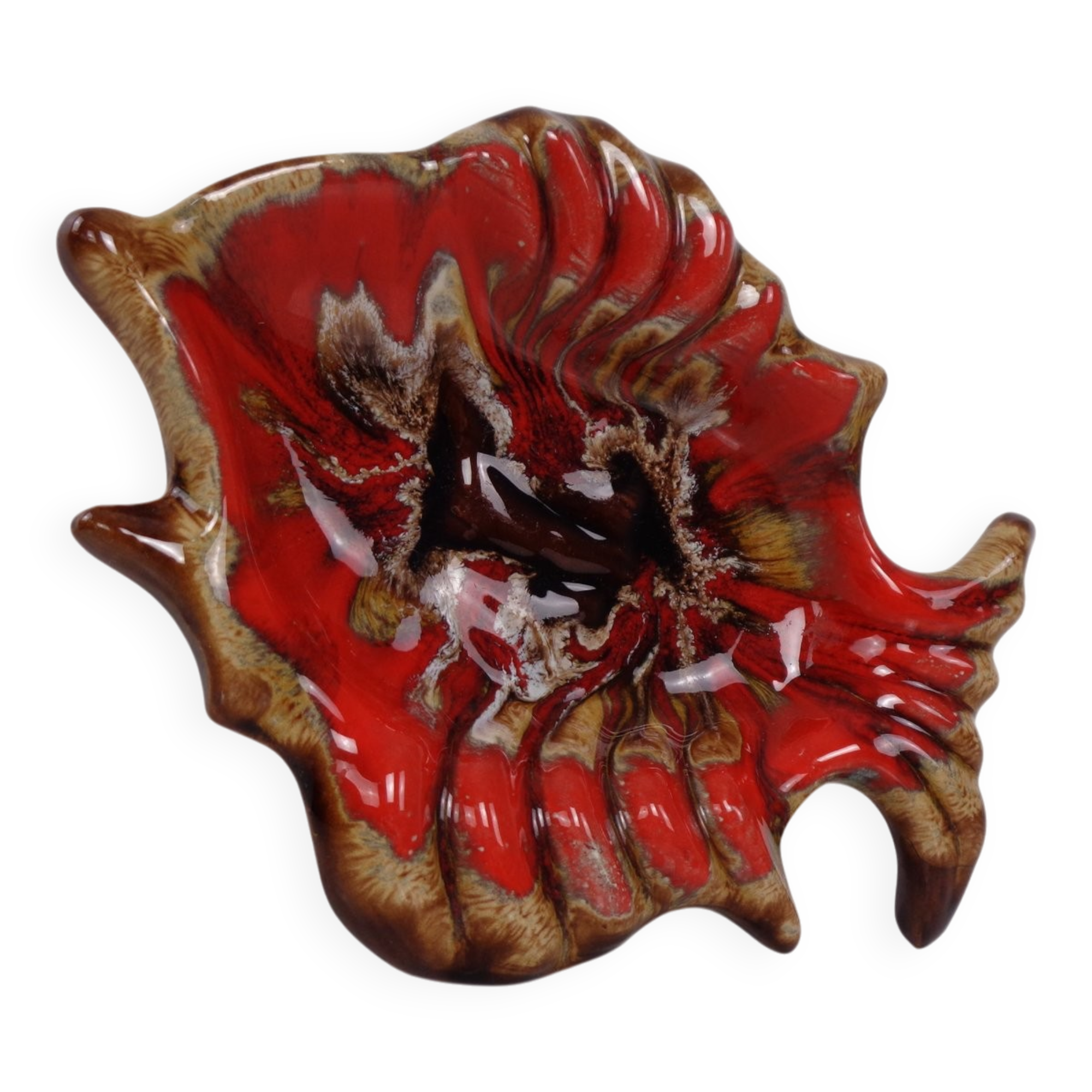 French studio ceramic bowl with fish from Vallauris, 1970s