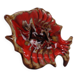 French studio ceramic bowl with fish from Vallauris, 1970s