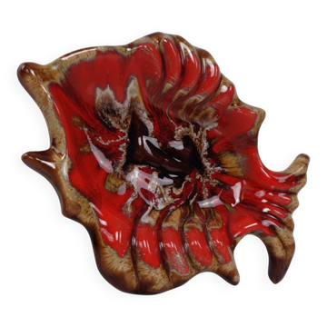 French Studio Ceramic Bowl with Fish from Vallauris, 1970s