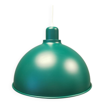 Une belle suspension industrielle en métal (pas en aluminium) de belle couleur verte