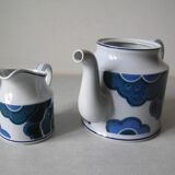 Villeroy et Boch pot à lait et théière cafetière décor Blue Cloud en porcelaine