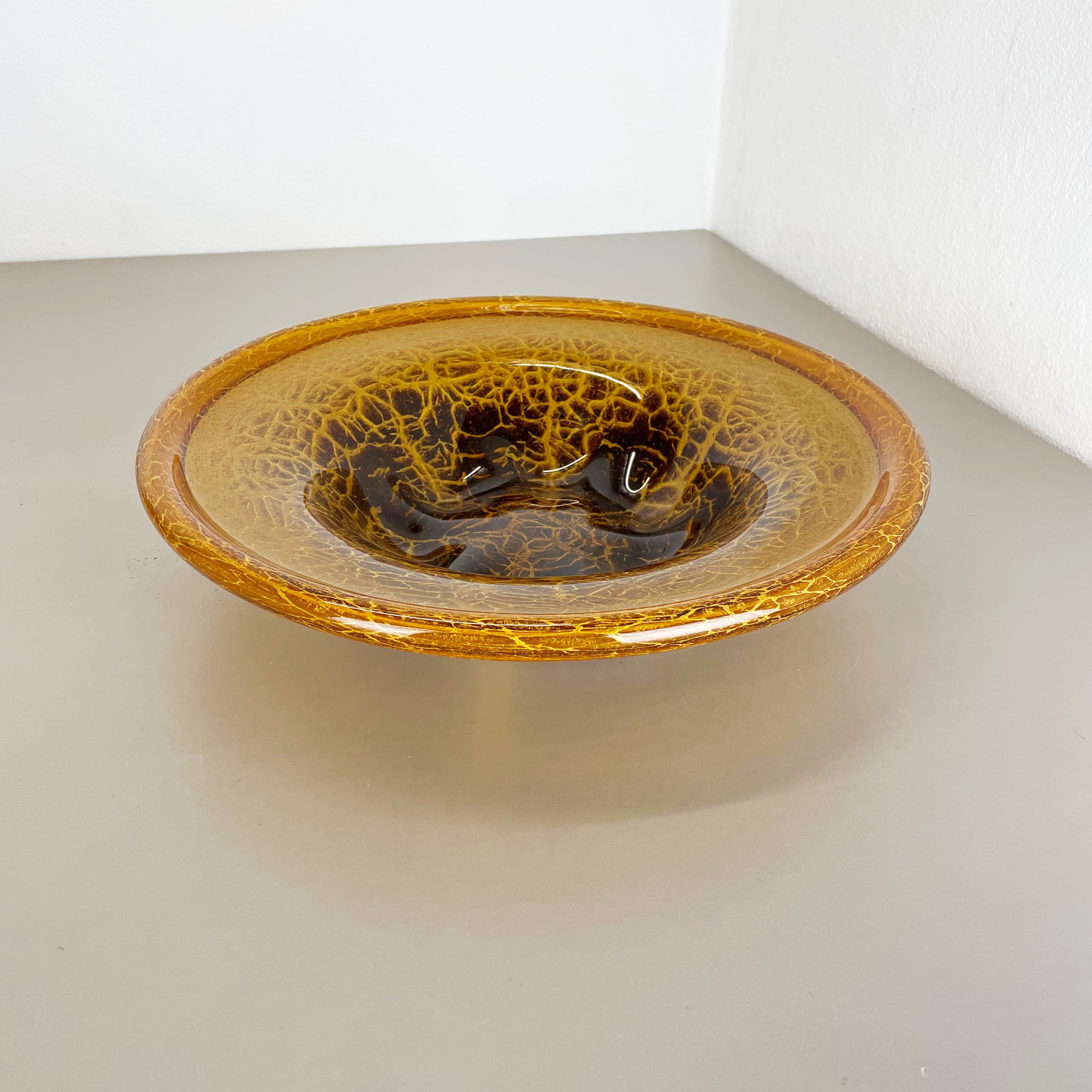 German Glass Bowl by Karl Wiedmann for WMF Ikora, 1930s Baushaus Art Deco