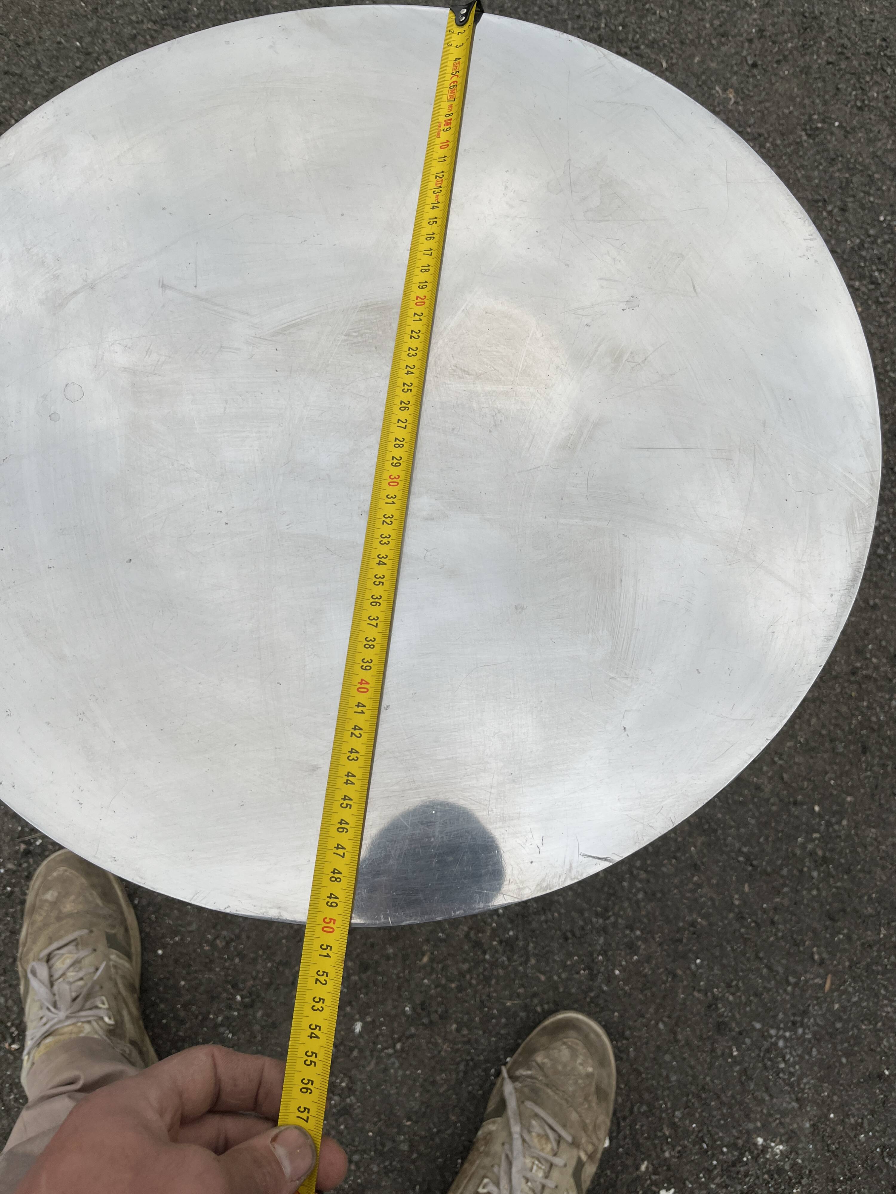 Modern round metal side table