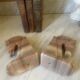 Vintage onyx horse head bookends