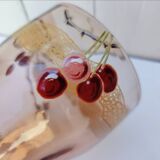Cerise service with Legras brandy, Art Nouveau, Montjoye