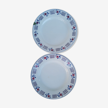 Two plates niderviller modele Loire vintage