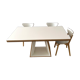 Extensible table Mood T1202 — Mobitec — White Fenix & walnut