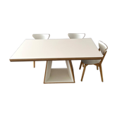 Table extensible Mood T1202 — Mobitec — Fenix blanc & noyer