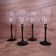 4 Luminarc Vintage Black Stemmed Red Wine Glasses