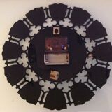 Black and gold metal clock by Meister Anker / vintage 60s-70s