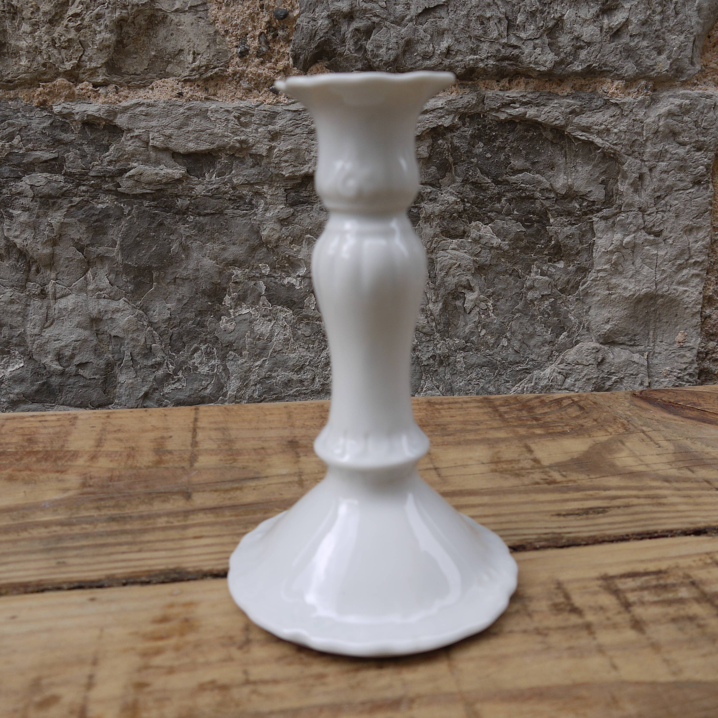 Limoges porcelain candlestick