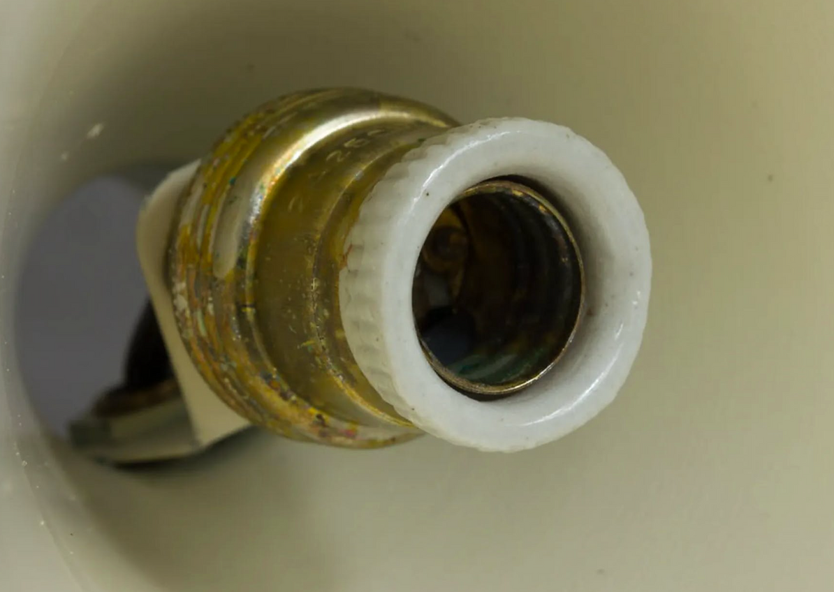 Pair wall lamps white casserole