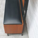 Vintage coat rack with bench and mirror 1960