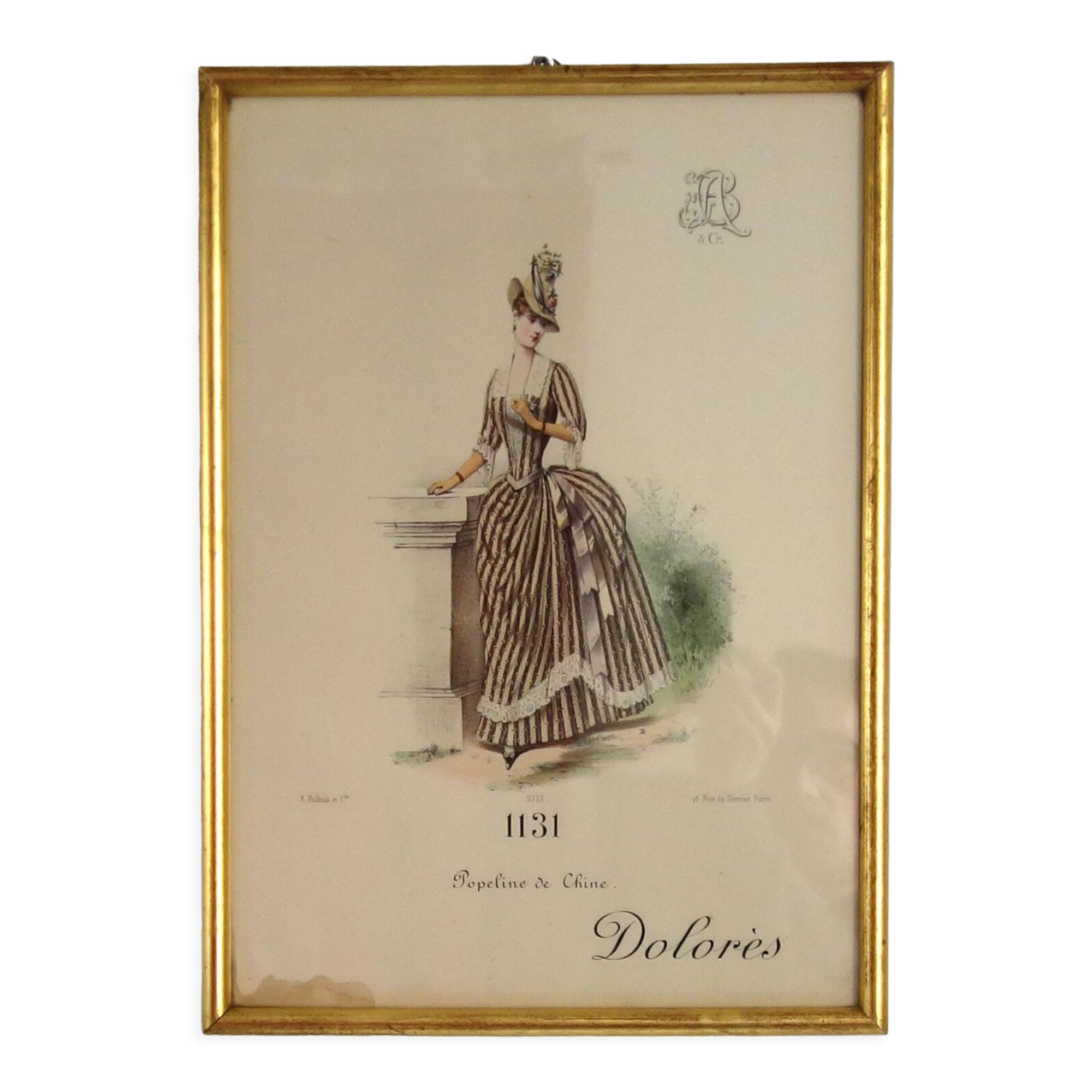 Fashion engraving "Dolorés" circa 1890