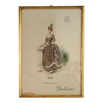 Fashion engraving "Dolorés" circa 1890
