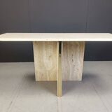 Vintage travertine console table, 1970s