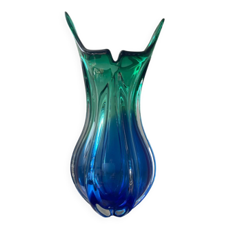 Grand vase Murano à col tranché des années 60-70