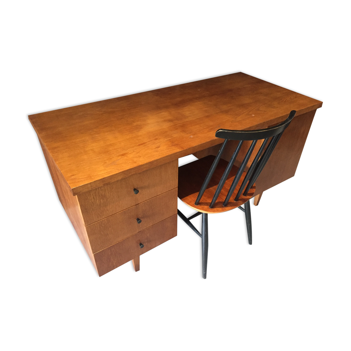 Vintage desk set and Scandinavian chair