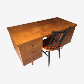 Vintage desk set and Scandinavian chair