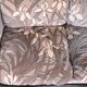 Sofa vintage en bambou 2 places avec tissu en velours floral, années 1970.