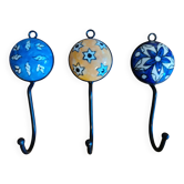 Set of 3 ceramic coat hooks
