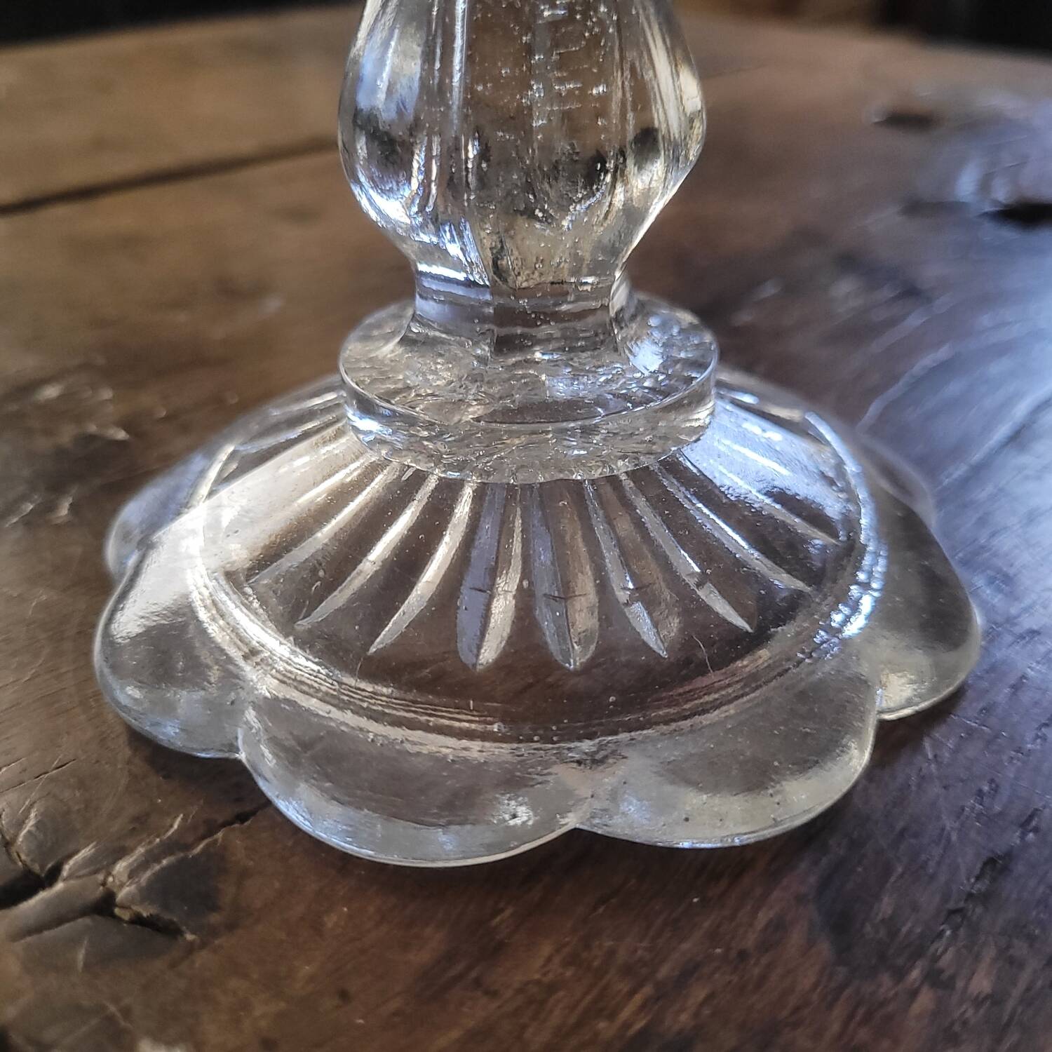 Trio of antique openwork pressed glass bowls – France, 1920–1940