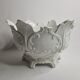 Enamelled white ceramic pot cover