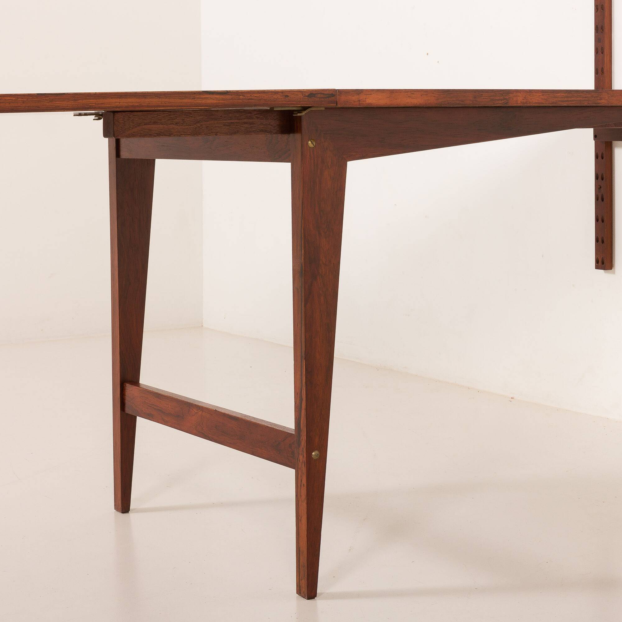 Poul Cadovius shelving wall unit with extendable  desk or a table for Cado,