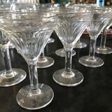 Product BHV Series of 8 glasses bistrot early twentieth century