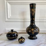 Vintage vase black gold