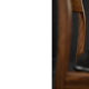 Mid-century modern vintage teak and vinyl dining chairs, 1960s, set of 4.
