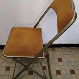 Antique Folding Opera Chair - Velvet Seat 70s Vintage