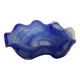 Cobalt blue glass ring with a scalloped edge