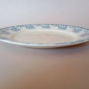 Plat à gâteau en terre de fer Longwy "Marguerites"