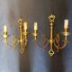 Paire d'appliques bronze doré style georgien anglais